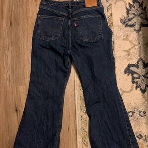 Levi's Dark Blue 70s high waisted Flare Women's Jeans